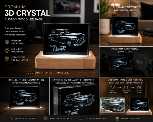 Father's Day 3D Photo Crystal Premium Black Background