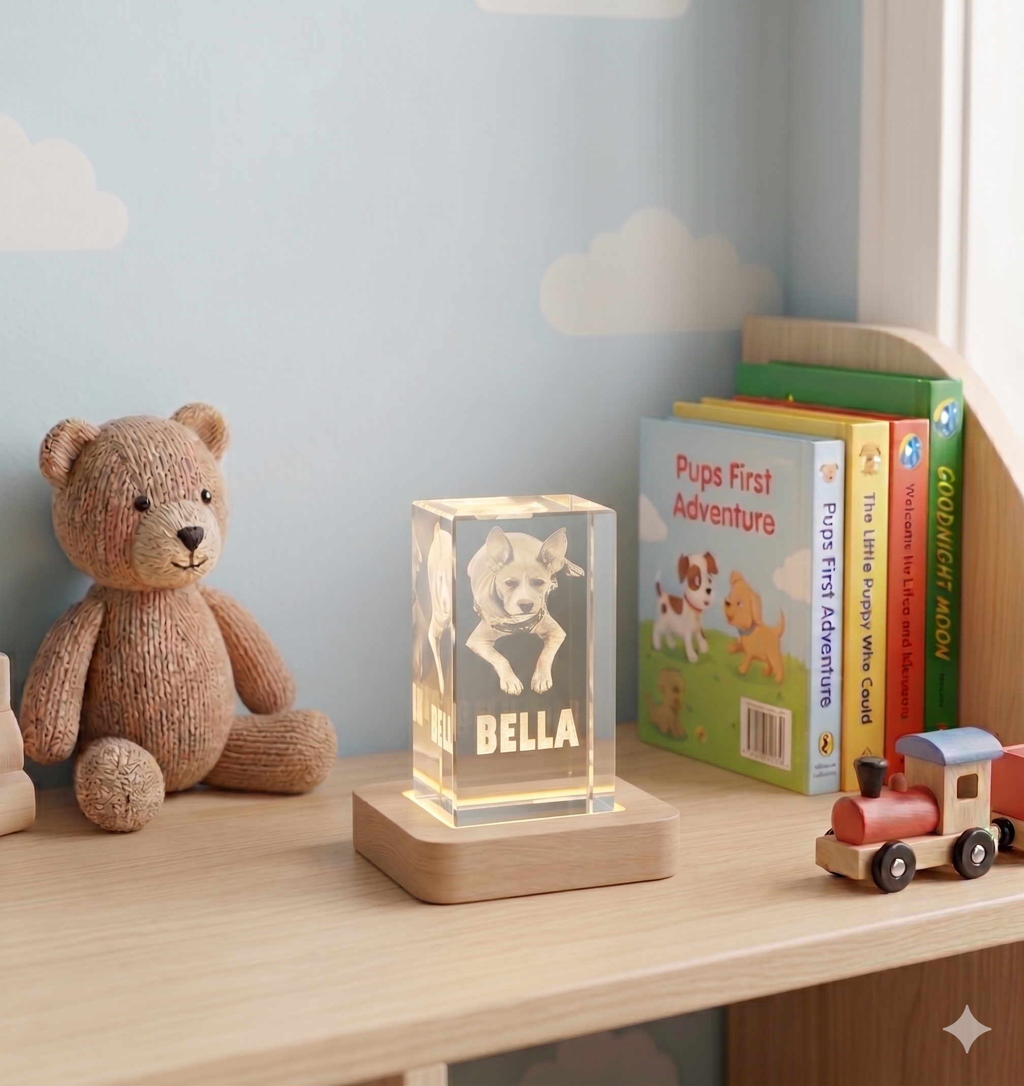 Pet Memorial Custom 3D Photo Crystal 2x3