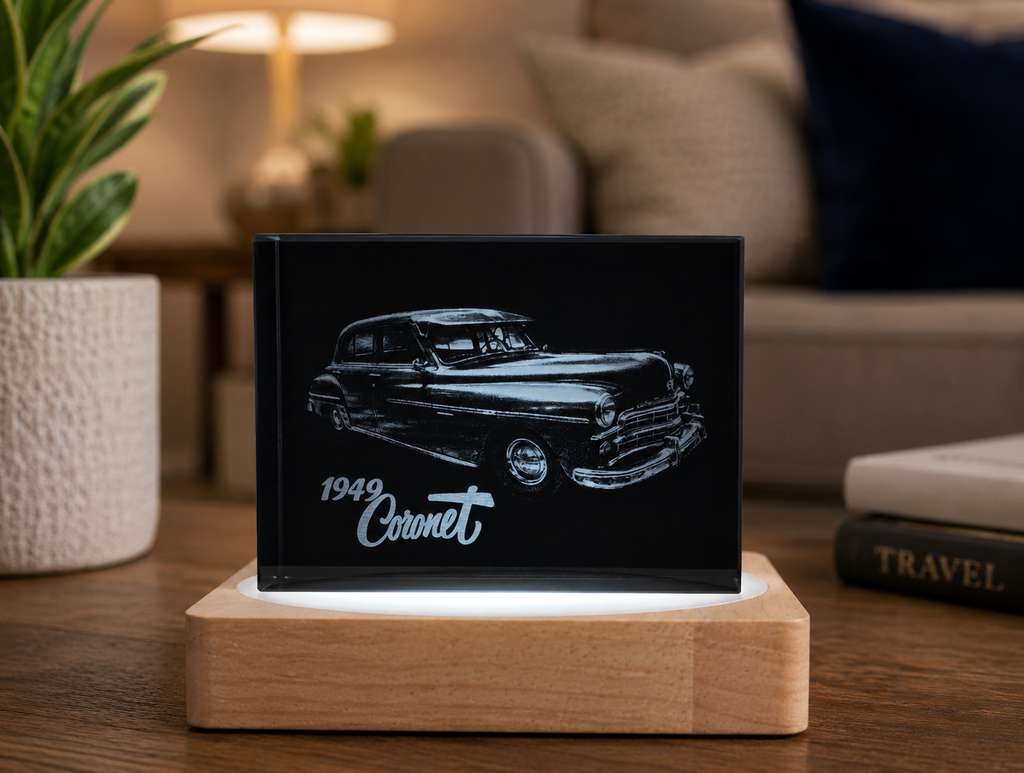 Father's Day 3D Photo Crystal Premium Black Background