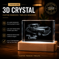 Father's Day 3D Photo Crystal Premium Black Background